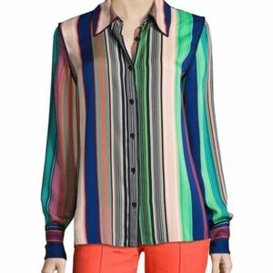Diane Von Furstenberg Multicolor Striped Men's Shirt